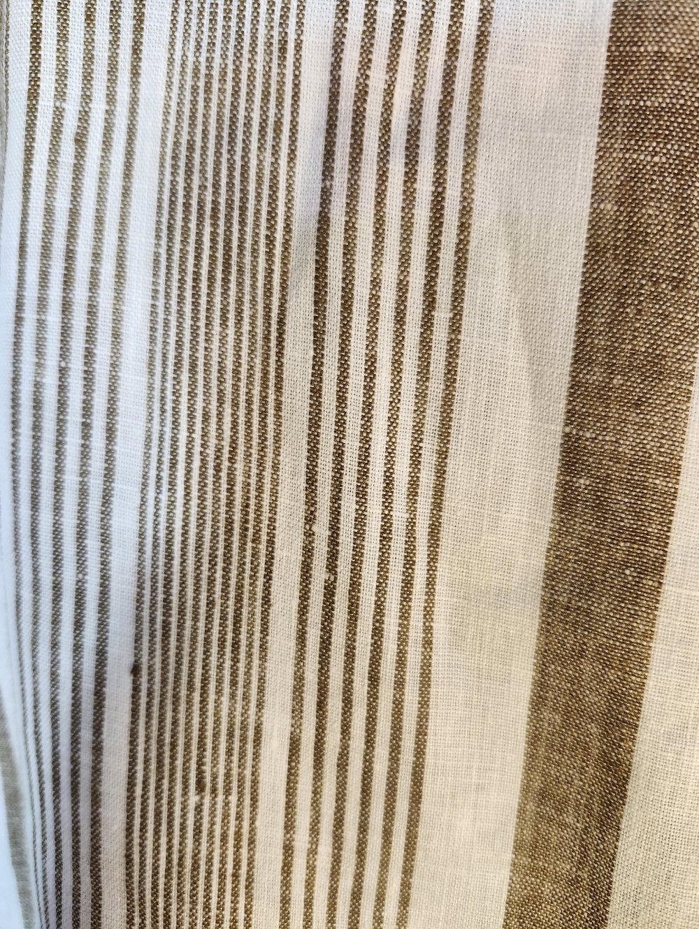 J. Jill Striped Sleeveless Linen Tank in White & Brown - Picture 3 of 7
